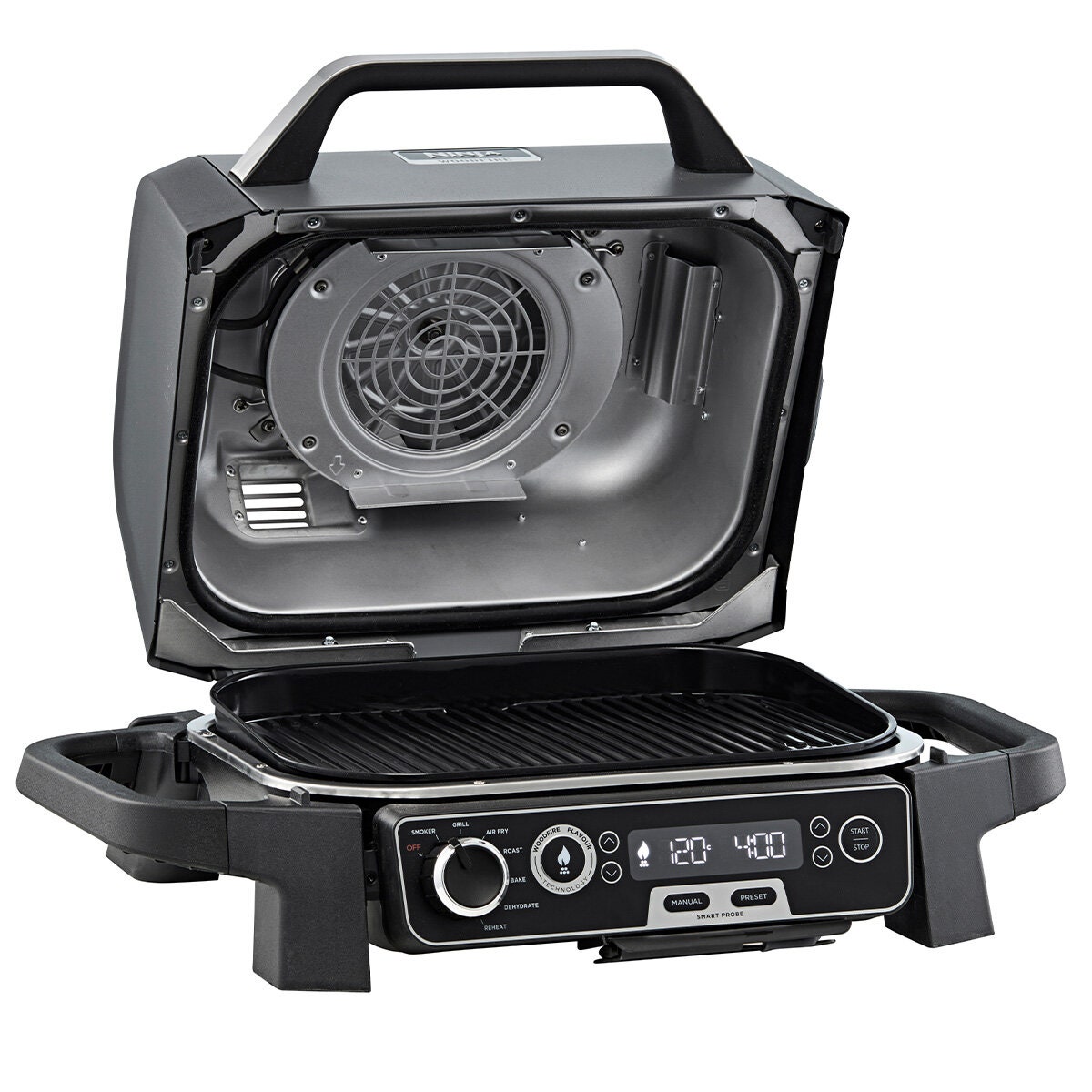Ninja Woodfire Outdoor Electric BBQ Grill and Smoker - Seven Functions - 1760W - Air Fry - OG751