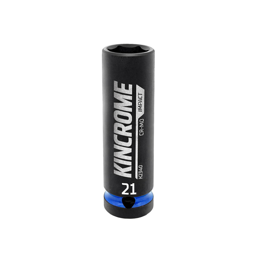 Kincrome 21mm 1/2" Drive Deep Impact Socket, 6 Point Cr-Mo