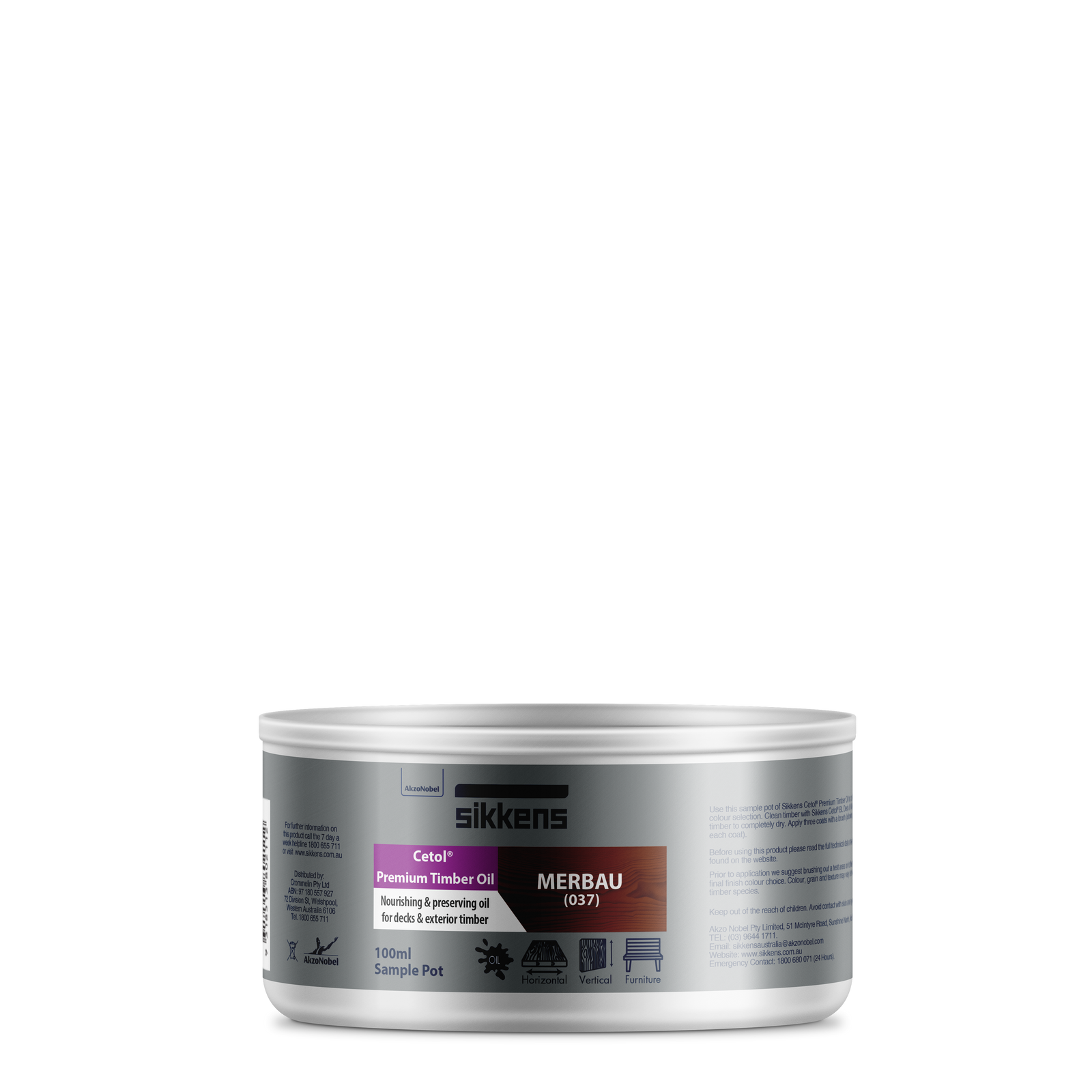 Sikkens 100ml Cetol Premium Timber Oil Natural Merbau Indoor Outdoor