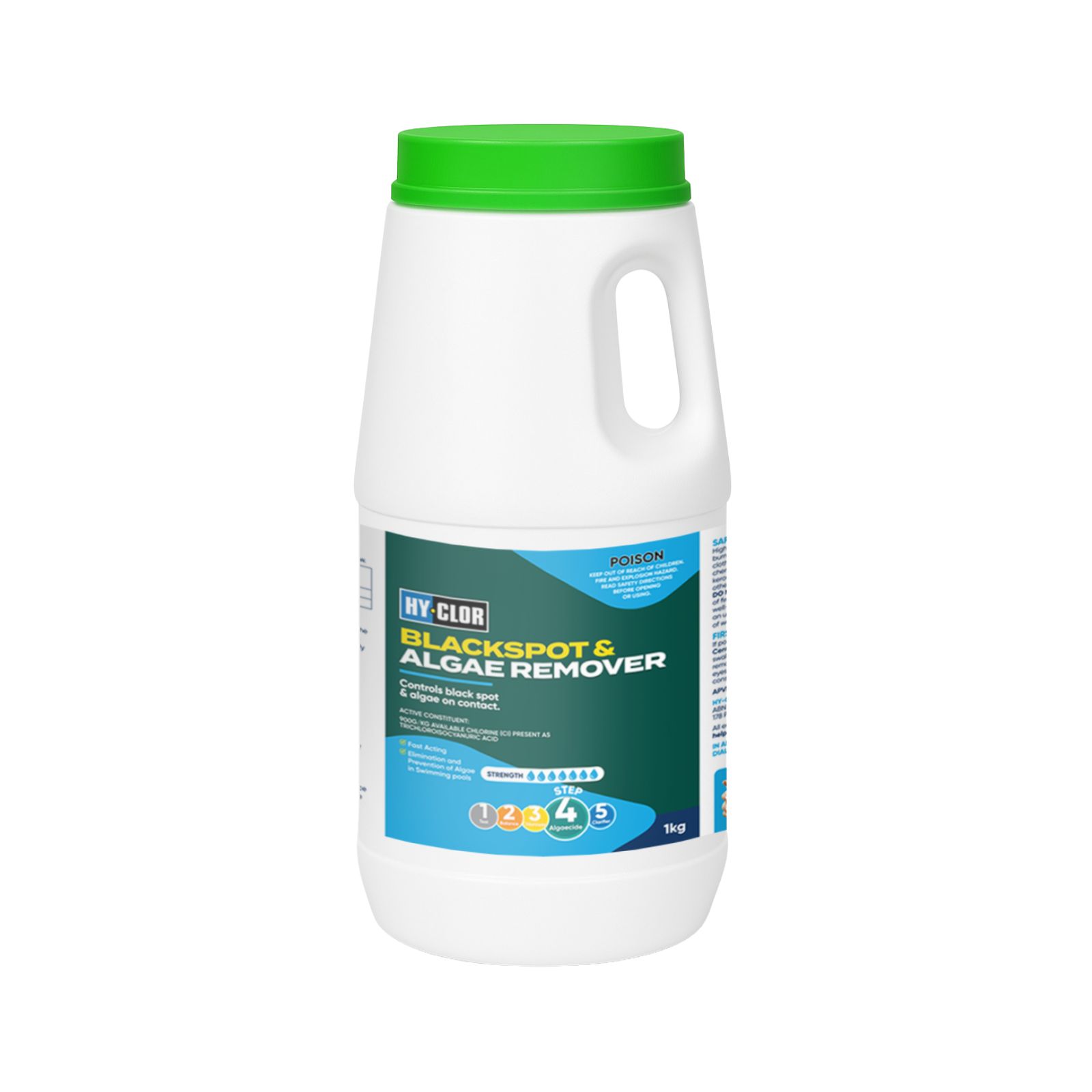 Hy-Clor Pool Blackspot & Algae Remover 1kg Trichloroisocyanuric Acid