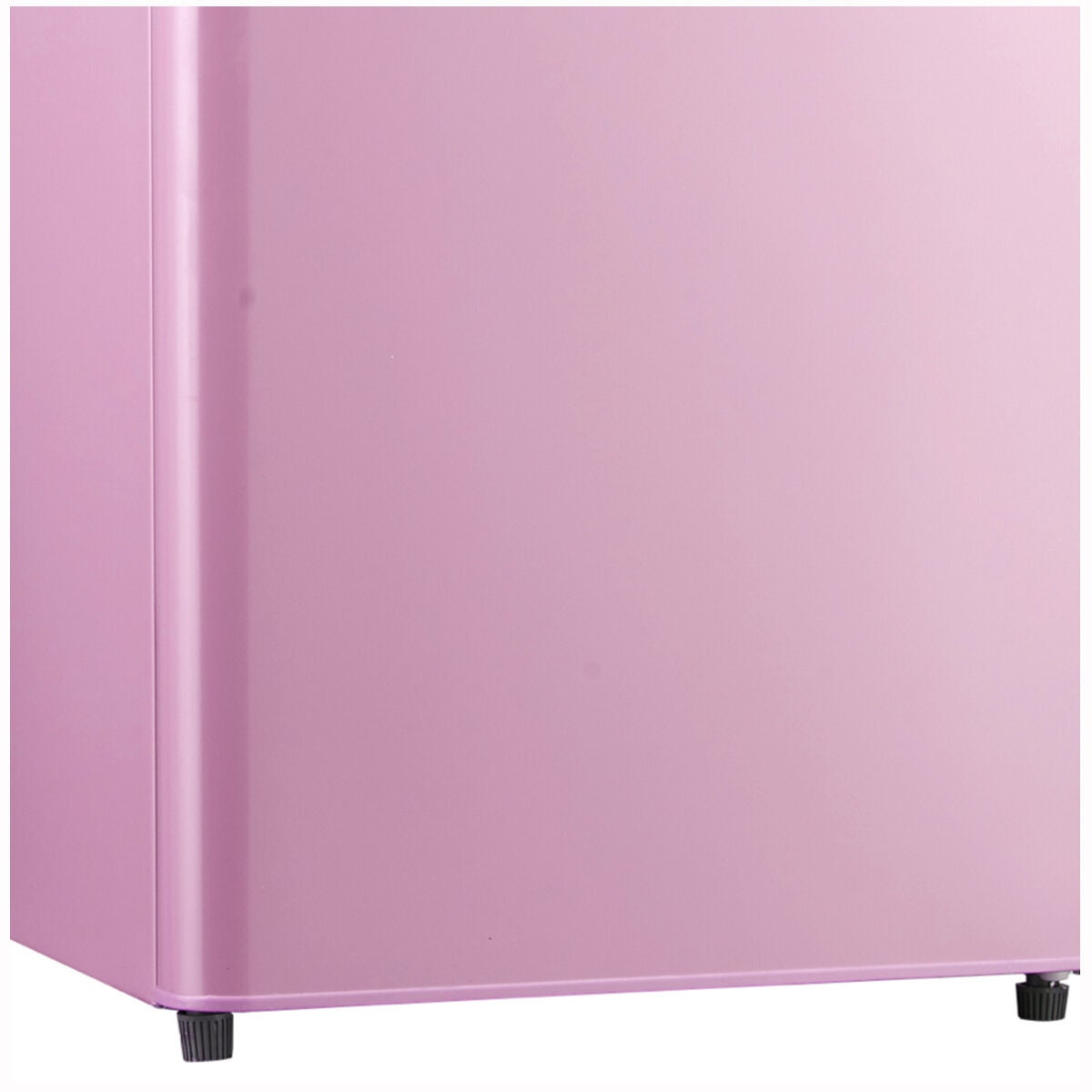 Linarie Annecy 242L Retro Bottom Mount Fridge - Pink, Silver Trim Details, Manual Defrost - LKCO250PINK