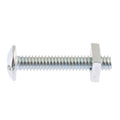 Zenith Mushroom Head Bolt and Nut 1/4 x 38mm Zinc Plated 25 Pack - SuperSaverAU - view 2