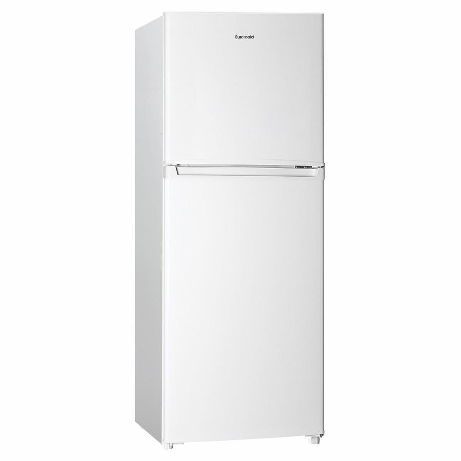 Euromaid 338L Top Mount Frost Free Fridge - White - Vegetable Crisper - Reversible Door - ETM362W