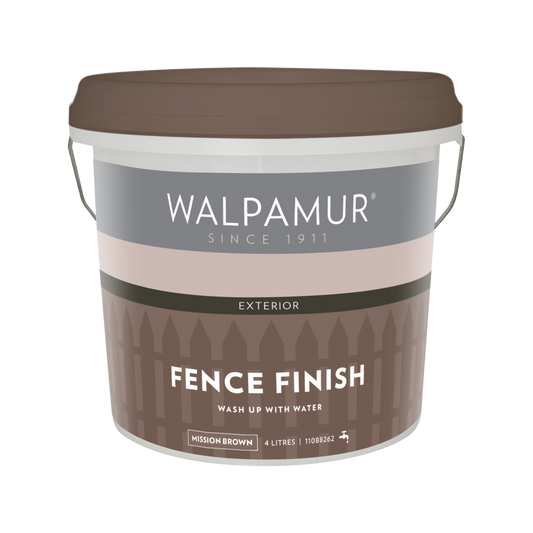 Walpamur 4L Mission Brown Fence Finish - Durable Water-Based Paint