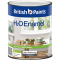 British Paints Mid Semi Gloss H2O Enamel Paint 1L - Water Based, UV Resistant, Tintable