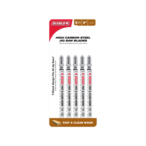 Diablo 100mm High Carbon Steel Jig Saw Blade - 5 Pack - Fast Clean Cuts - SuperSaverAU - view 1
