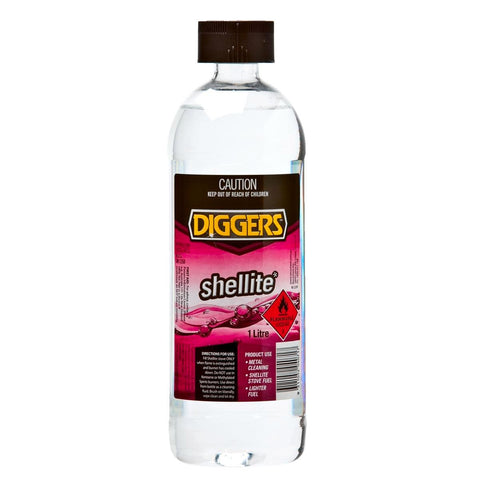 DIGGERS Shellite 1L Liquid Solvent - Fast Evaporating - Clean Burning - SuperSaverAU - view 1
