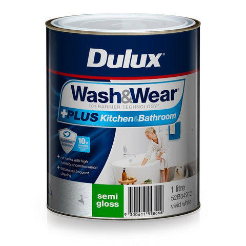 Dulux Interior Paint 1L Semi Gloss Vivid White Washable Mould Resistant - SuperSaverAU - view 1