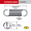 Century Spring Corp Extension Spring 16 x 63mm - 2 Pack - Energy Absorption - SuperSaverAU - view 2