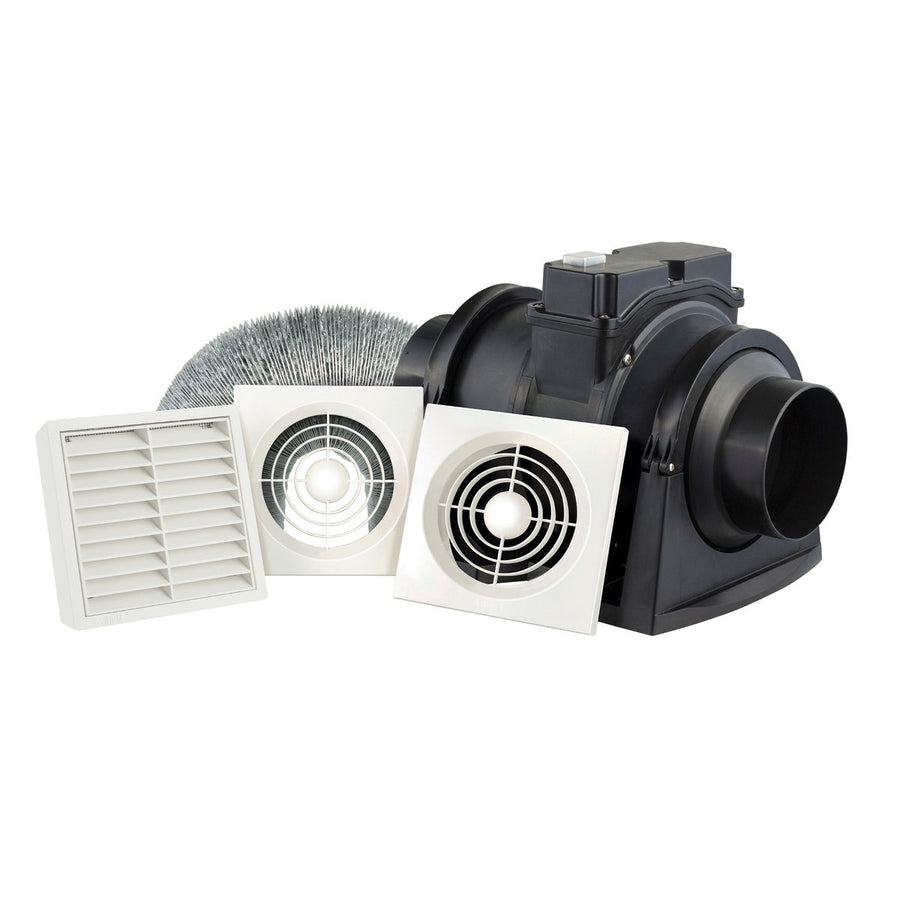 Hpm Inline Exhaust Fan - 100mm Plastic - 255m3/h Air Extraction - SuperSaverAU - view 1