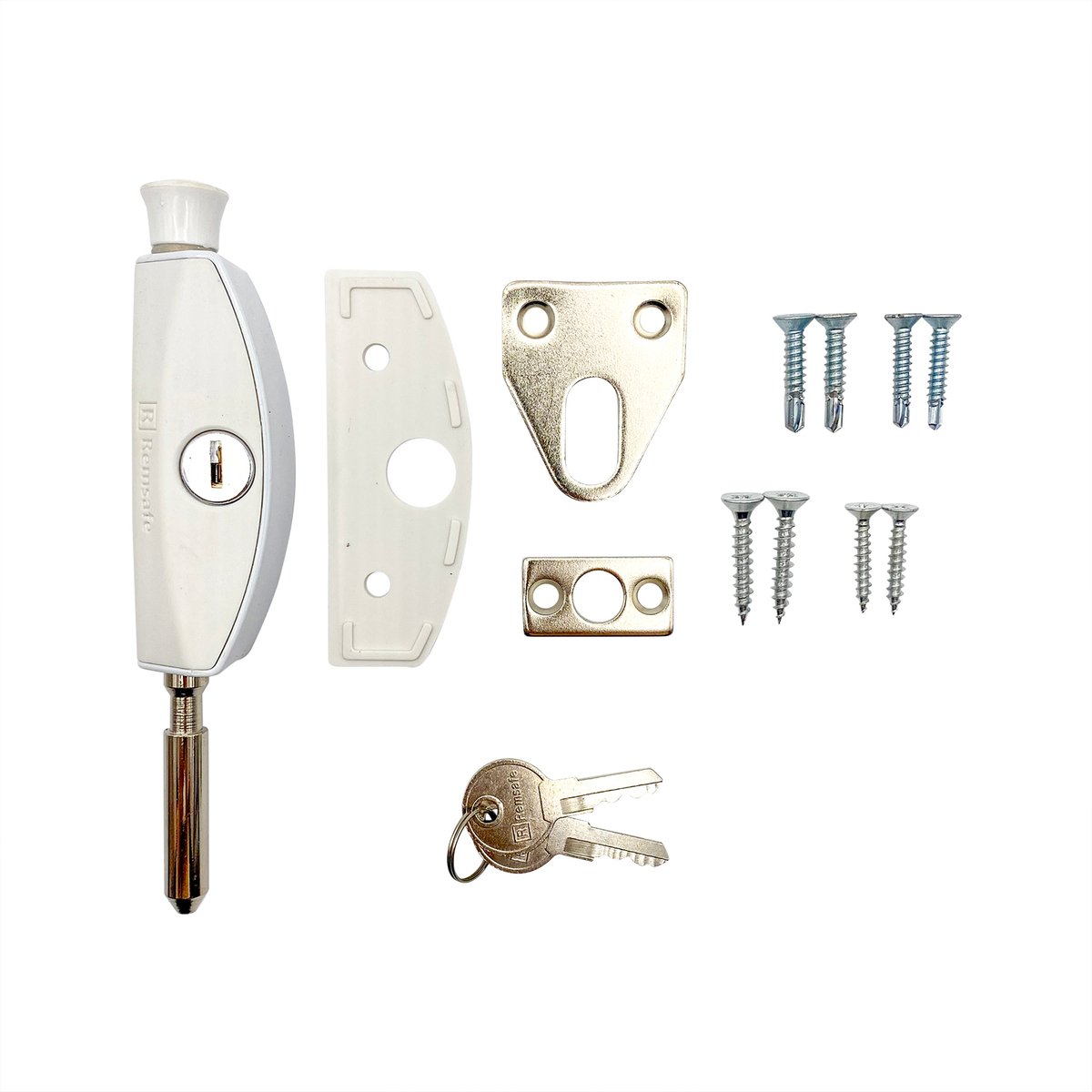 Remsafe White Window Door Patio Bolt - 1 Pack - 53mm Protrusion - SuperSaverAU - view 4
