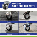 Easyroll 38mm Swivel Plate TPR Ball Wheel Castor - 25kg Load Capacity - Grey - SuperSaverAU - view 4