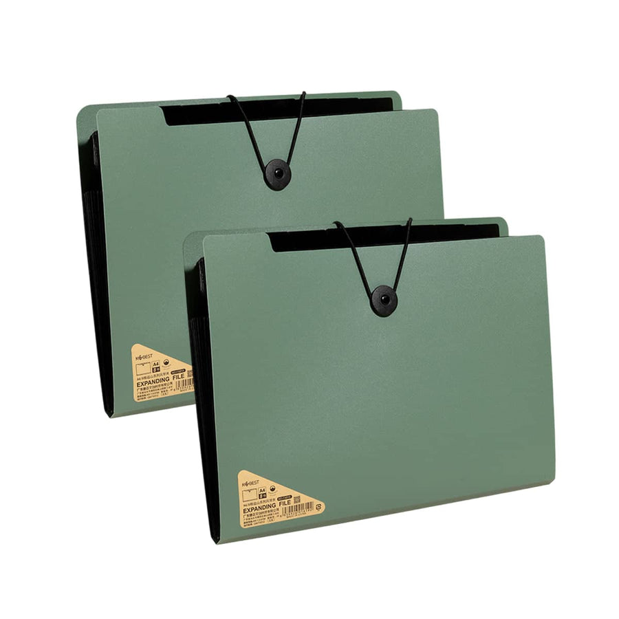 8 Cell A4 File Folder Organiser - Green, Waterproof