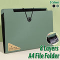 8 Cell A4 File Folder Organiser - Green, Waterproof - view 2