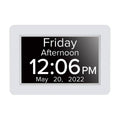 8 Inch (20 cm) Digital Calendar Day Clock with Large Bold Day and Date Display - White, LED - view 2
