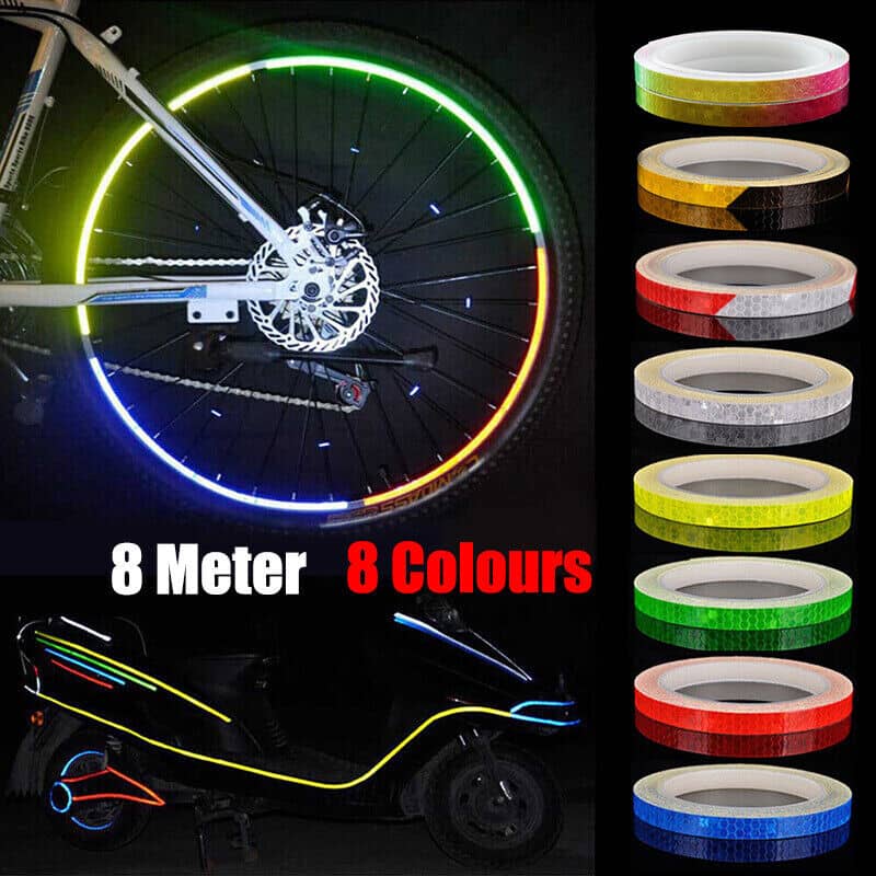 8 m Reflective Tape for Bikes, Cars and Motorcycles - Black and Yellow - view 2
