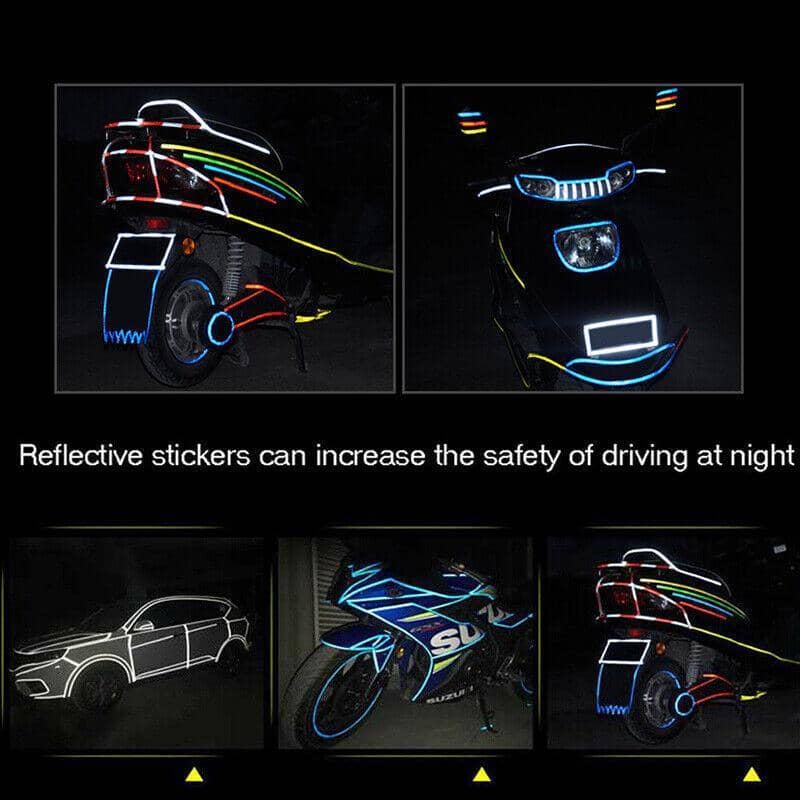 8 m Reflective Tape for Bikes, Cars and Motorcycles - White - view 4