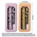 8 Piece Geometry Set with Compass and Ruler in Metal Tin - Pink - view 4