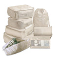 8 Piece Packing Cubes Travel Organiser Set - Beige