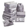 8 Piece Packing Cubes Travel Organiser Set - Grey