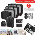 8 Piece Packing Cubes Travel Organiser Set - Grey - view 2