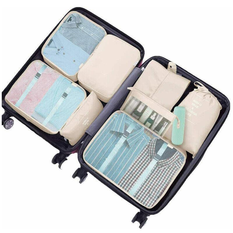 8 Piece Packing Cubes Travel Organiser Set - Grey - view 5