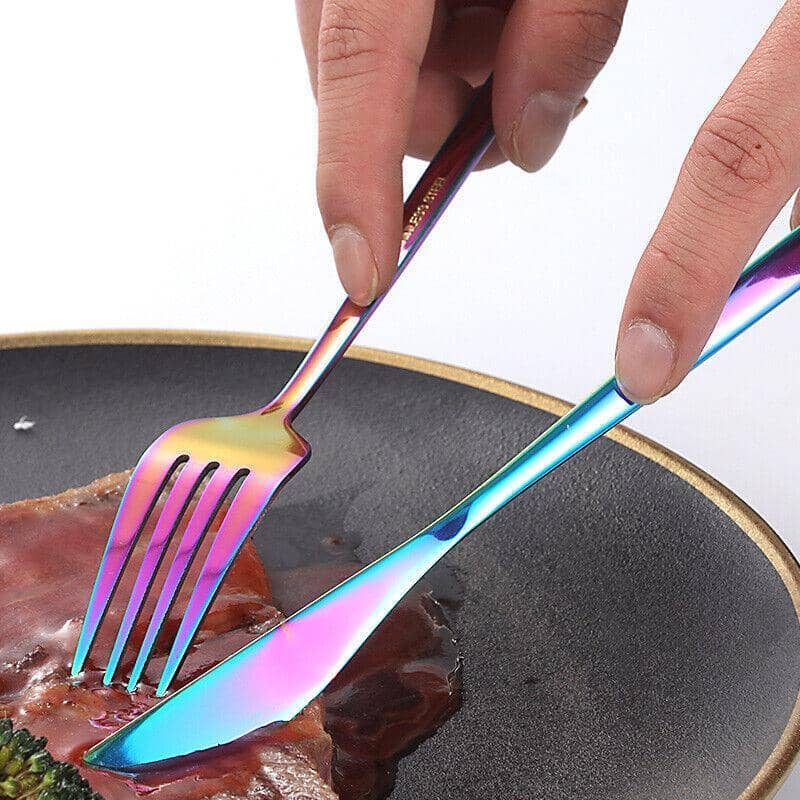 8 Piece Portable Stainless Steel Travel Cutlery Set with Case for Camping and Picnics - view 5