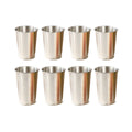 8 Piece Stainless Steel Cup Set, 4 x 350 ml and 4 x 500 ml Reusable Drinking Mugs - view 2