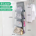 8 Pocket Double-Sided Hanging Handbag Organiser - Grey - view 5