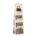 8 Pocket Double-Sided Hanging Handbag Organiser - White