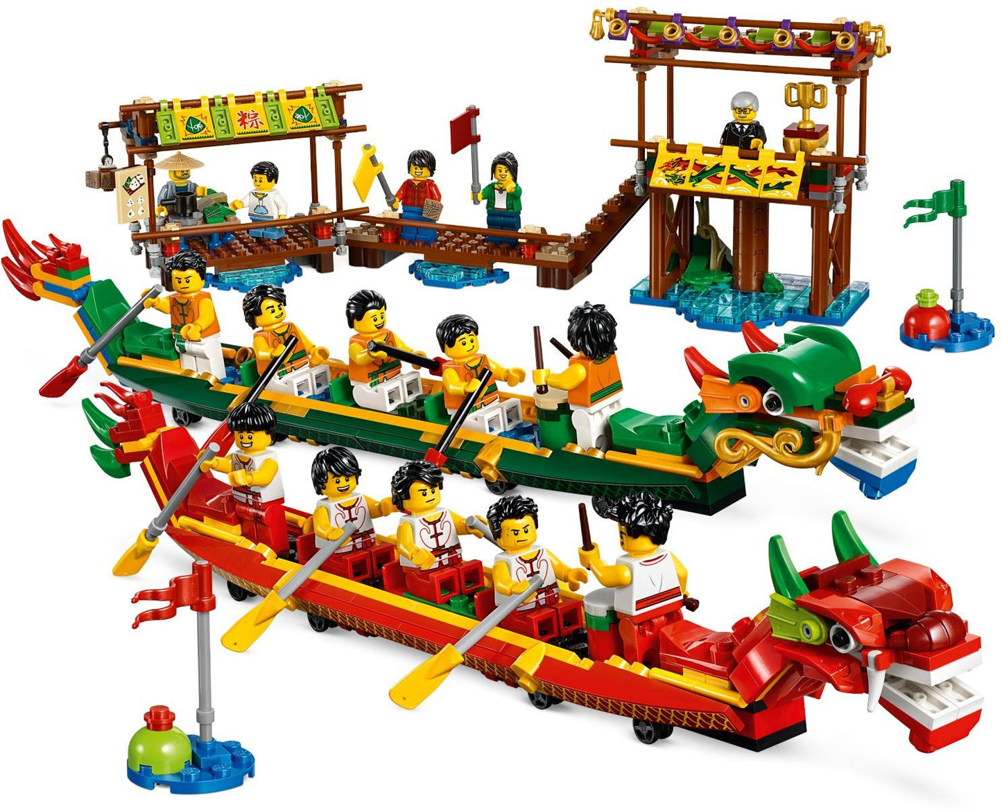 LEGO 80103 Dragon Boat Race Set with 15 Minifigures