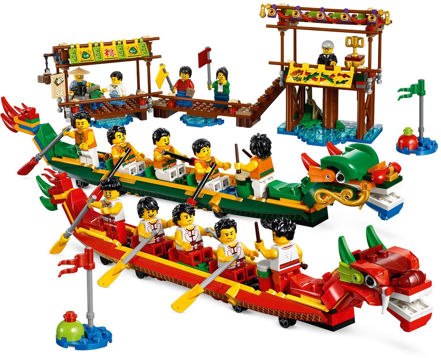 LEGO 80103 Dragon Boat Race Set with 15 Minifigures - SuperSaverAU - view 2