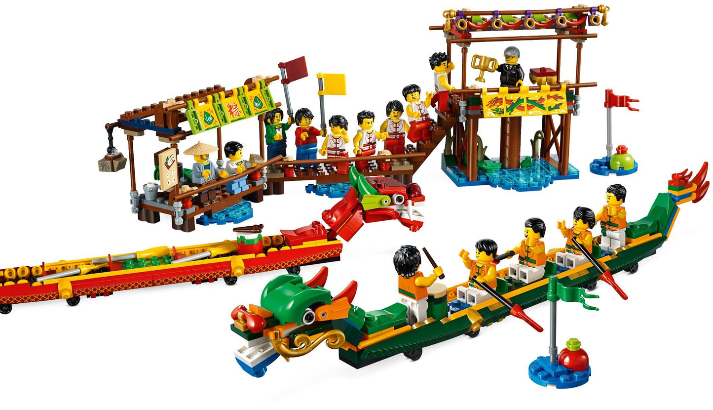 LEGO 80103 Dragon Boat Race Set with 15 Minifigures