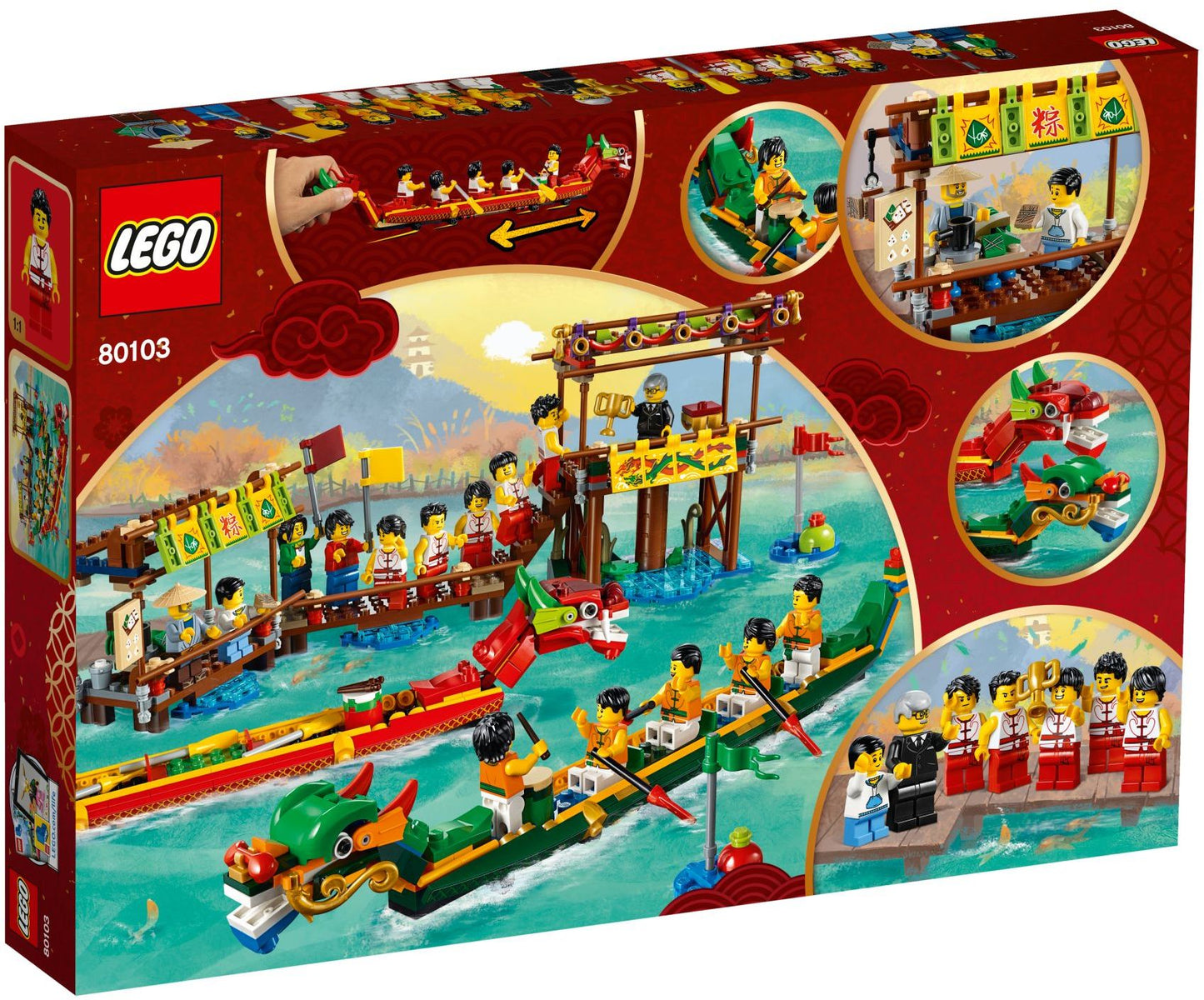 LEGO 80103 Dragon Boat Race Set with 15 Minifigures