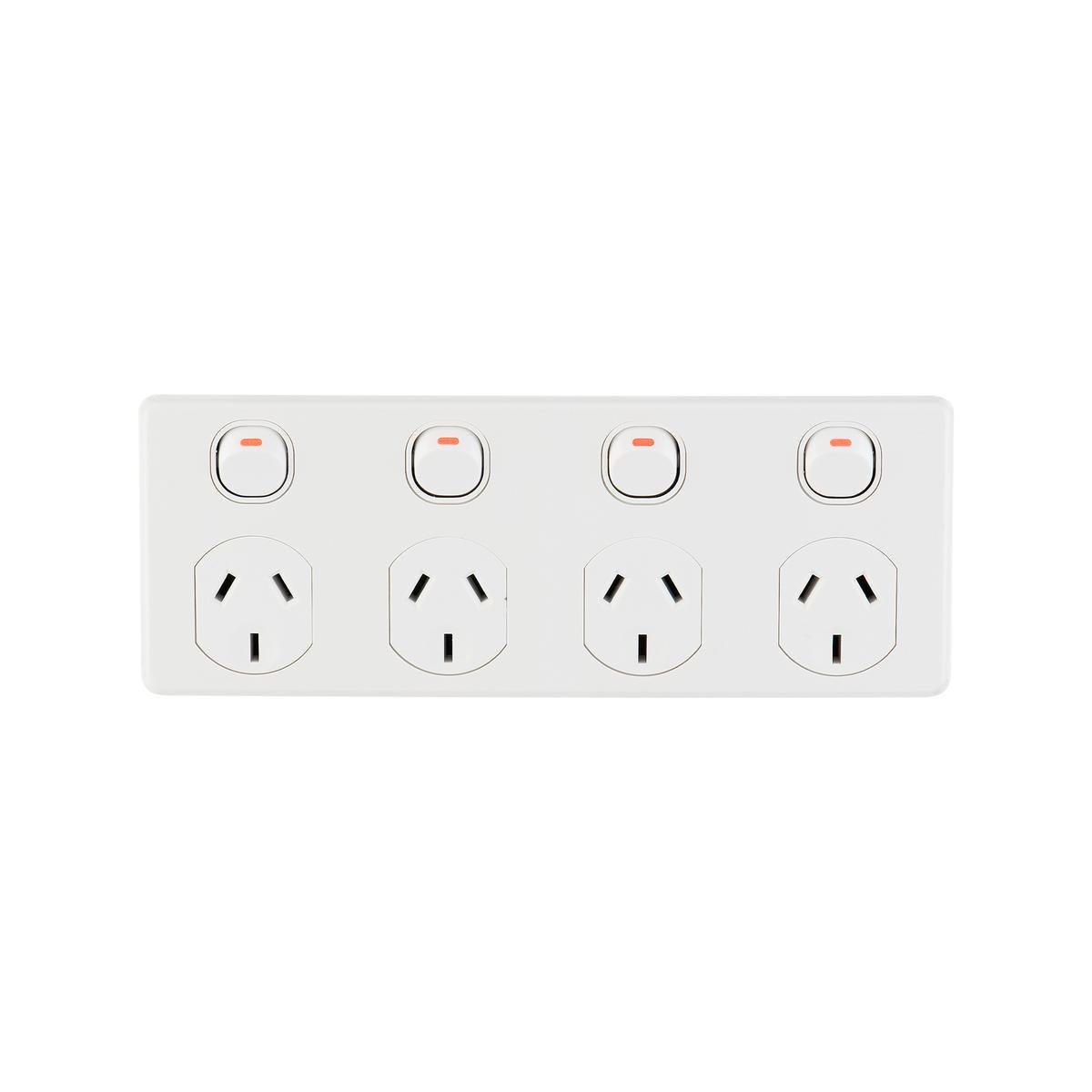 Deta Four Outlet Power Point - White - Polycarbonate - Kitchen Use - SuperSaverAU - view 1