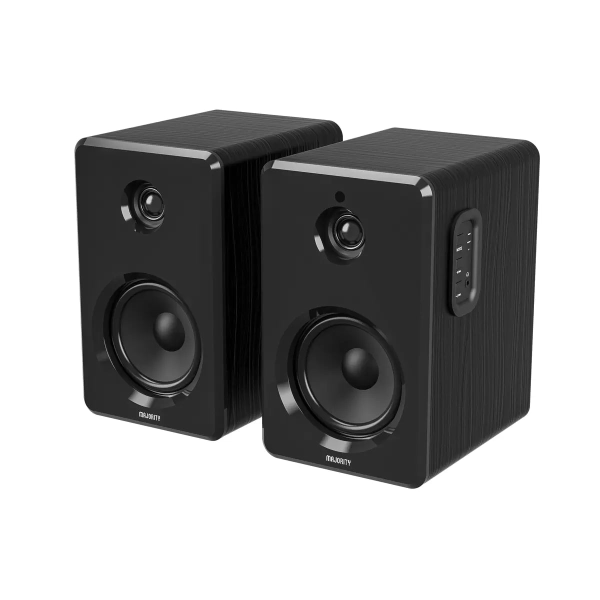 Majority D40 Bookshelf Speakers, Bluetooth, USB, Black, L 223 x W 137 x H 179 mm