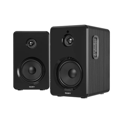 Majority D40 Bookshelf Speakers, Bluetooth, USB, Black, L 223 x W 137 x H 179 mm