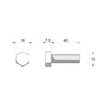 ZENITH M12 x 40mm Hot Dip Galvanised 4.6 Grade Hex Head Bolts and Nuts 12 Pack