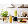 Smeg 50s Style Mini Personal Blender - Black - 300W, 2 x 600ml Tritan Renew Bottles - PBF01BLAU