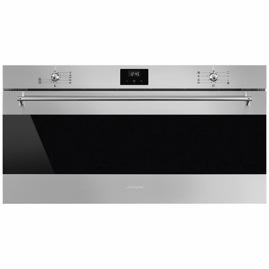 Smeg 90cm Classic reduced height built-in oven - 85L, stainless steel, Vapour Clean - SFRA9300TVX