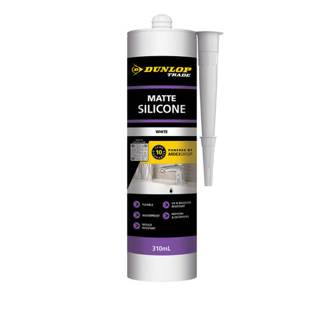 Dunlop Trade 310ml White Matte Coloured Silicone Sealant