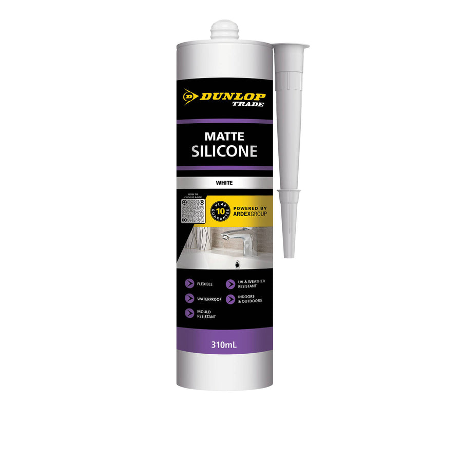 Dunlop Trade 310ml White Matte Coloured Silicone Sealant