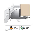 Adoored Satin Chrome Half Moon Door Stop with Rubber Tip