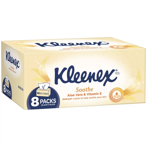 Kleenex Aloe Vera Facial Tissues 8 x 140 Sheets - SuperSaverAU - view 1