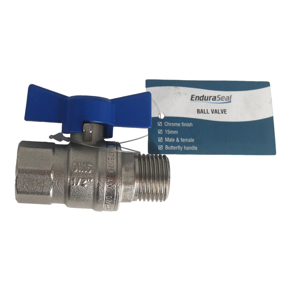 Enduraseal 15mm Male Female Butterfly Handle Water Ball Valve - Durable Water Isolation - SuperSaverAU - view 2