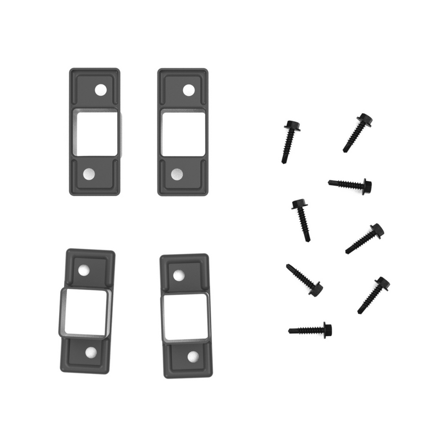 Rapidfence Black Steel Panel Brackets 4 Pack - 33mm x 82mm - Durable - SuperSaverAU - view 1