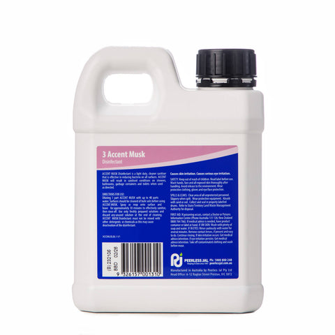 Peerless JAL Accent Musk Disinfectant Concentrate, Antibacterial, 1L