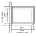 Builders Edge 450 x 600mm White Plastic Manhole Frame Kit, Paintable