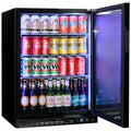 Schmick 140L Glass Door Under Bench Bar Fridge - Matte Black, 9 Star, Triple Glazed - SK156R-B