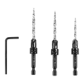 Kango 3 Piece Countersink Drill Bit Set - 3.57mm/4.36mm/4.76mm - HSS - SuperSaverAU - view 2